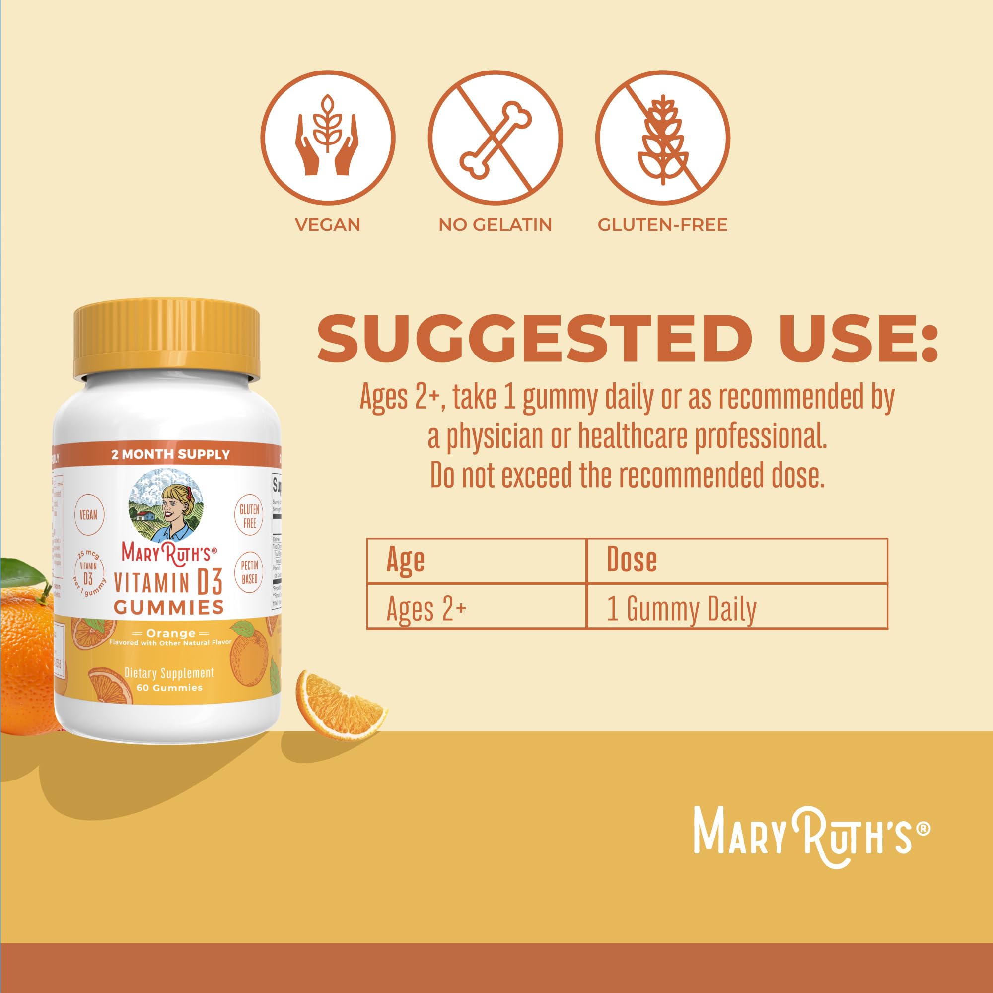 Kid-friendly daily gummy supports bone and muscle health.