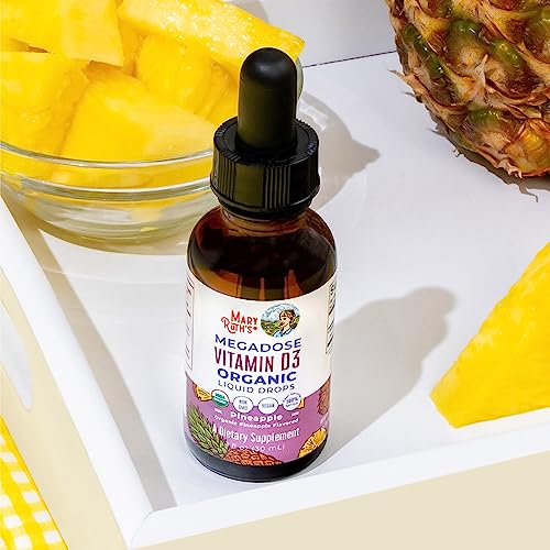 MaryRuth Organics Vitamin D3 nutrition panel close-up for informed use.