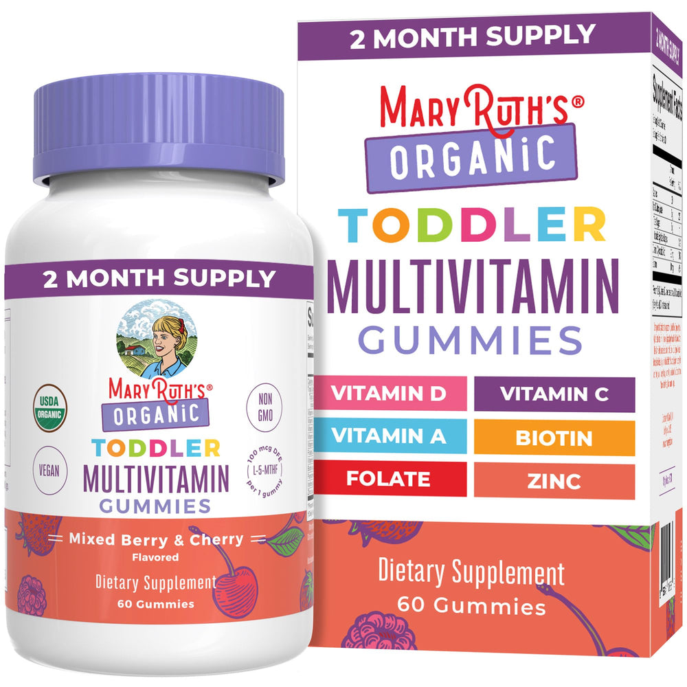 MaryRuth Organics Vitamin Gummy kids jar, a tasty daily supplement for growing children.