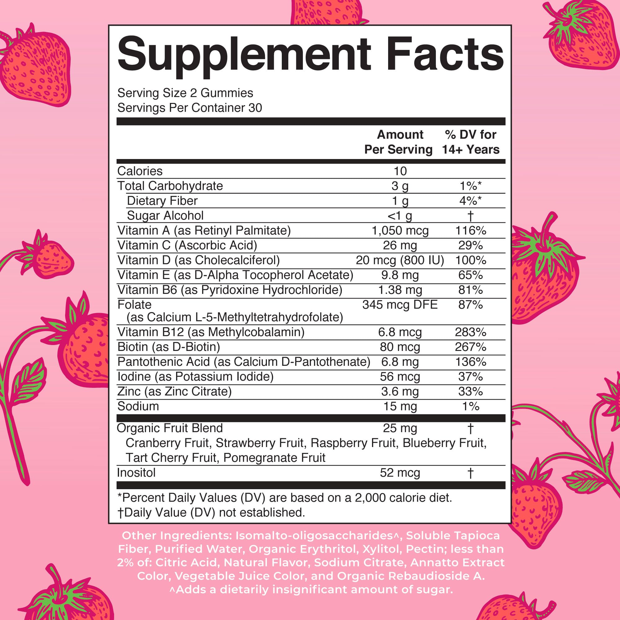 MaryRuth Organics gummies closeup strawberry flavor