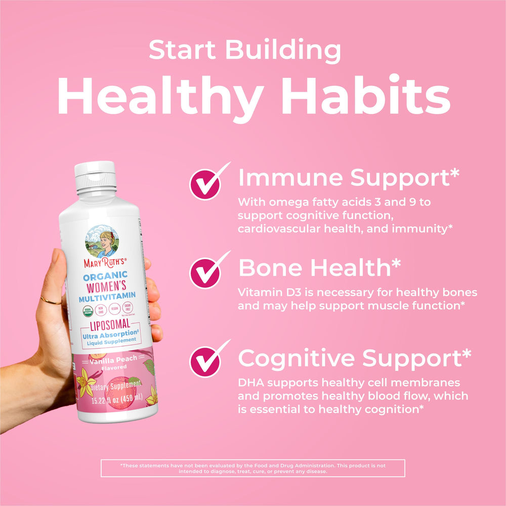Daily-dose spoon with MaryRuth Organics vitamin liquid