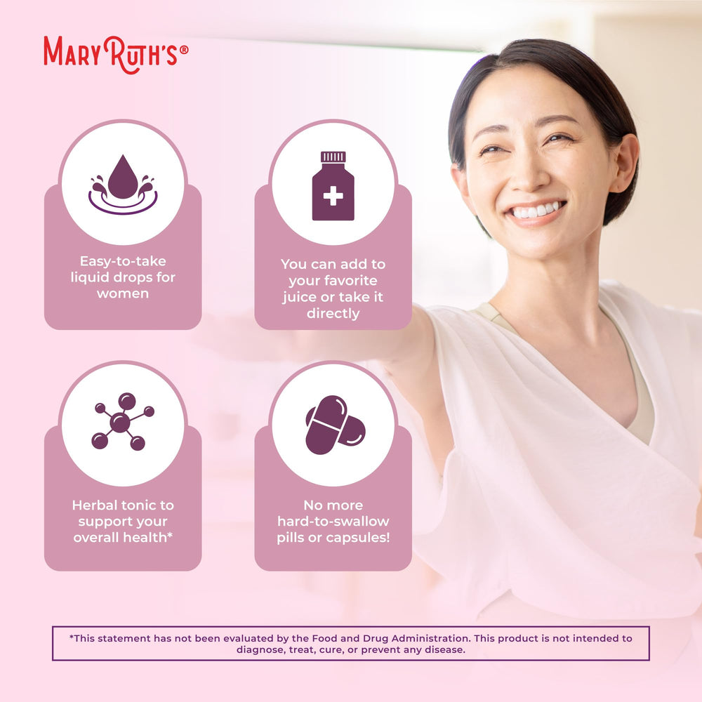MaryRuth Organics bottle on the kitchen counter ready for daily routine.