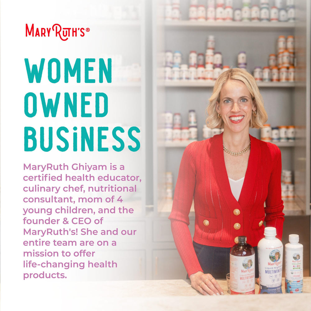 MaryRuth Sea Moss product image with vegan, sugar-free messaging for dietary convenience