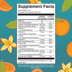 MaryRuth toddler drops dosing measure shows 2 mL daily guidance