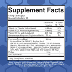 MaryRuth Ultra Digestive Enzymes capsules closeup highlighting vegan blend.