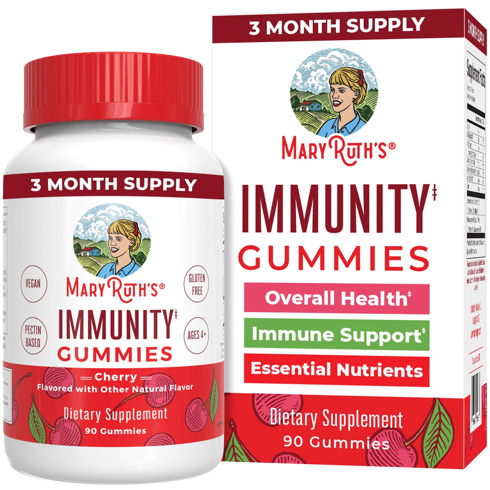 MaryRuth's Immunity Gummies cherry bottle for daily immune support