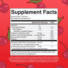 MaryRuth's Immunity Gummies close-up gummies texture and vegan formula