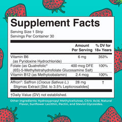 MaryRuth's Mood & Cognition dissolving strip on tongue for fast mood support.