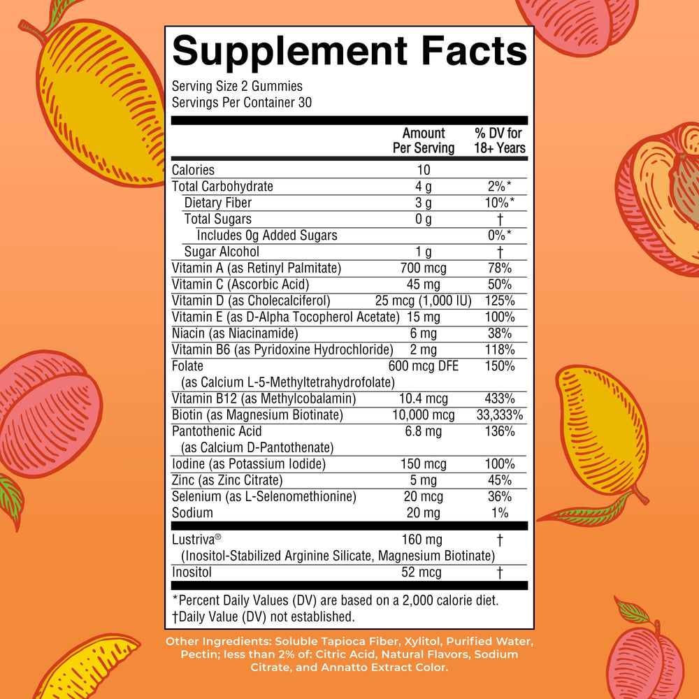 MaryRuth's Multivitamin Hair Growth Gummies closeup showcases tasty texture.