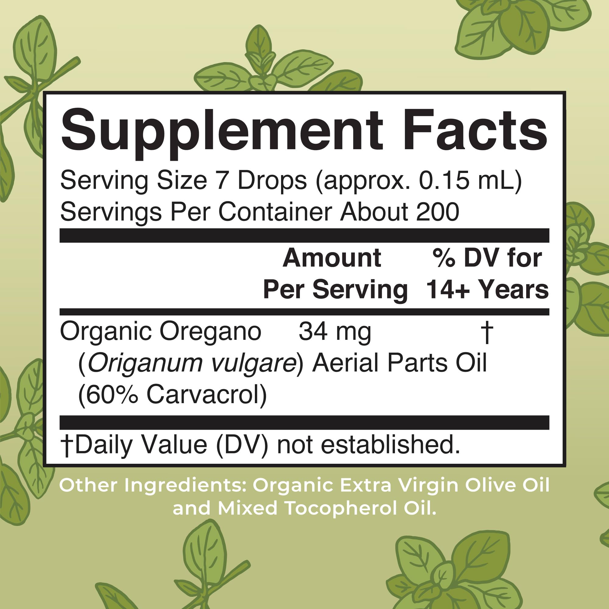 MaryRuth Organics oregano oil drops dropper close-up for precise dosing and ease.