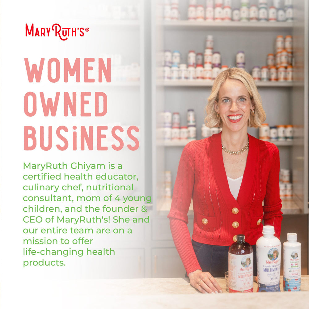 MaryRuth's Organics clean-label certification visible on packaging.