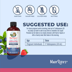 Measuring spoon showing the 1 oz daily dose for MaryRuth's liquid.