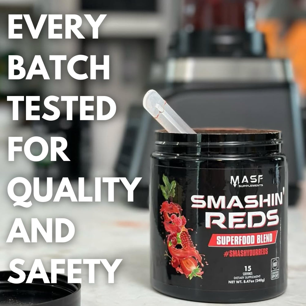 MASF Smashin' Reds NSF Sport badge on packaging