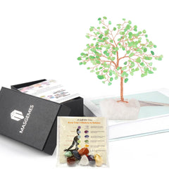 MASGEMES aventurine tree base highlights natural crystal artistry