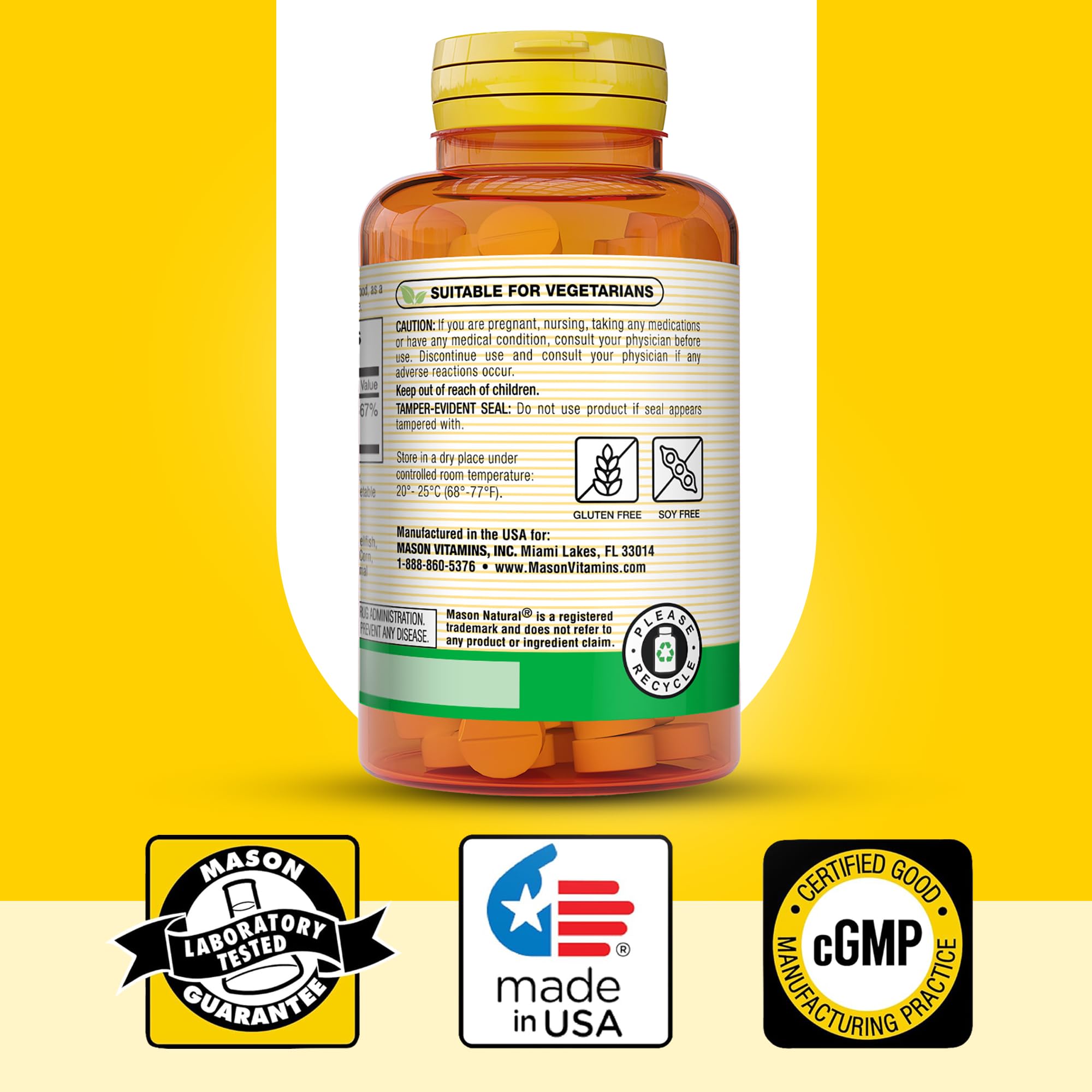 Adult taking Mason Natural B12 tablet as daily routine.