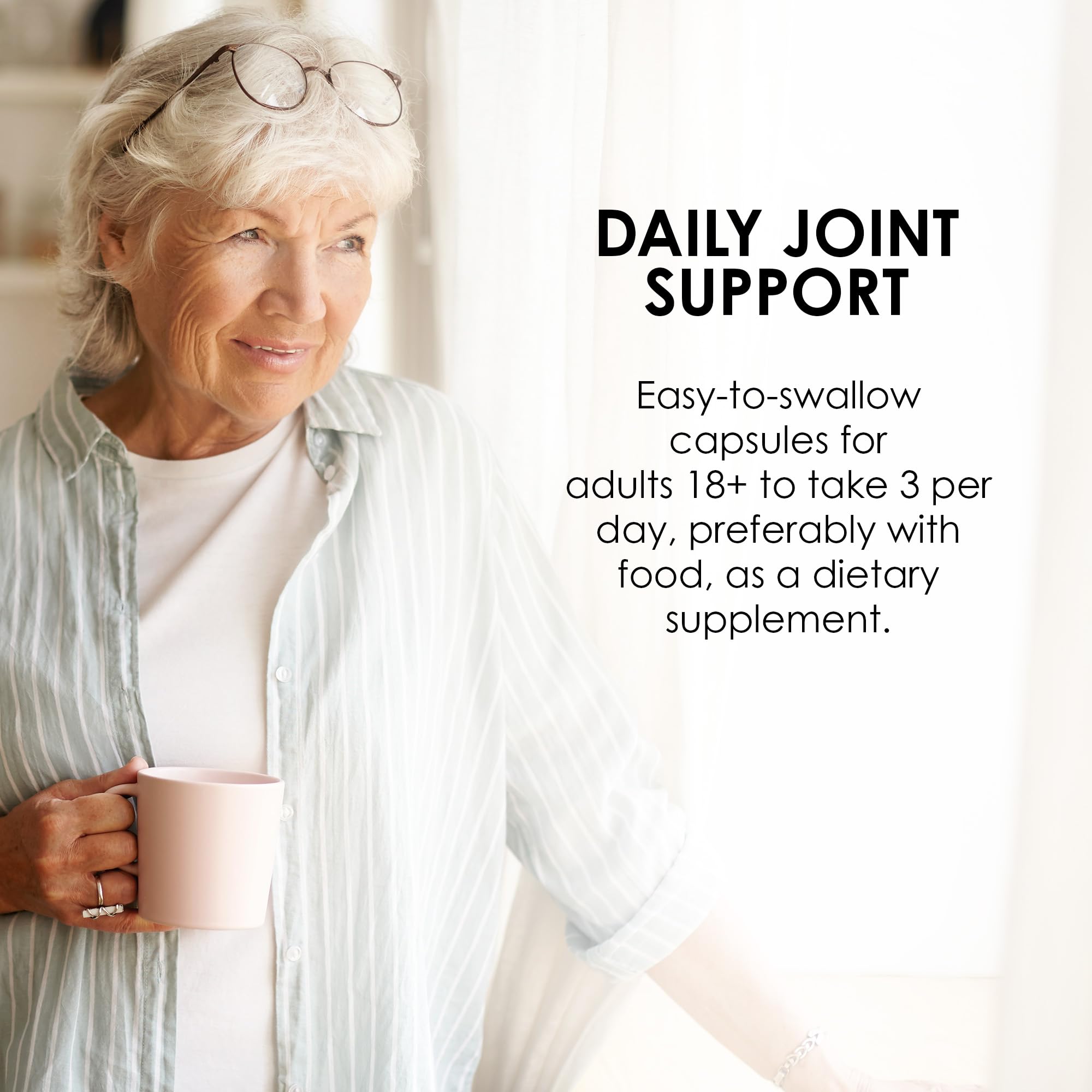 Pouring Mason Natural capsules to illustrate daily dosage routine