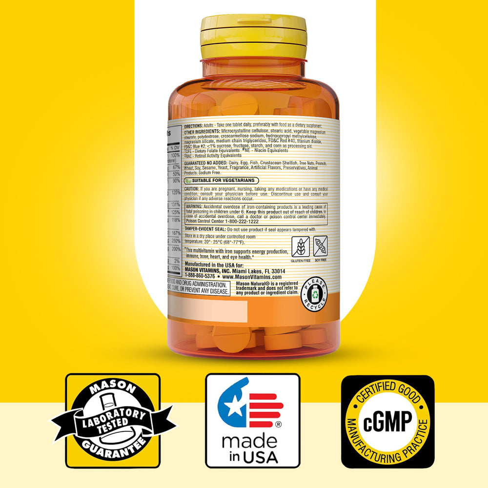 Mason Natural dosis diaria en formato mini-tableta para adultos.