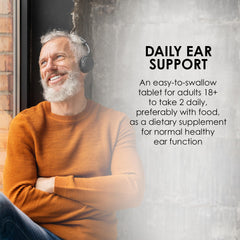 Mason Natural Ear Health Plus tablets for daily use, easy to swallow.