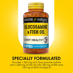 Mason Natural omega-3 closeup emphasizes EPA and DHA content