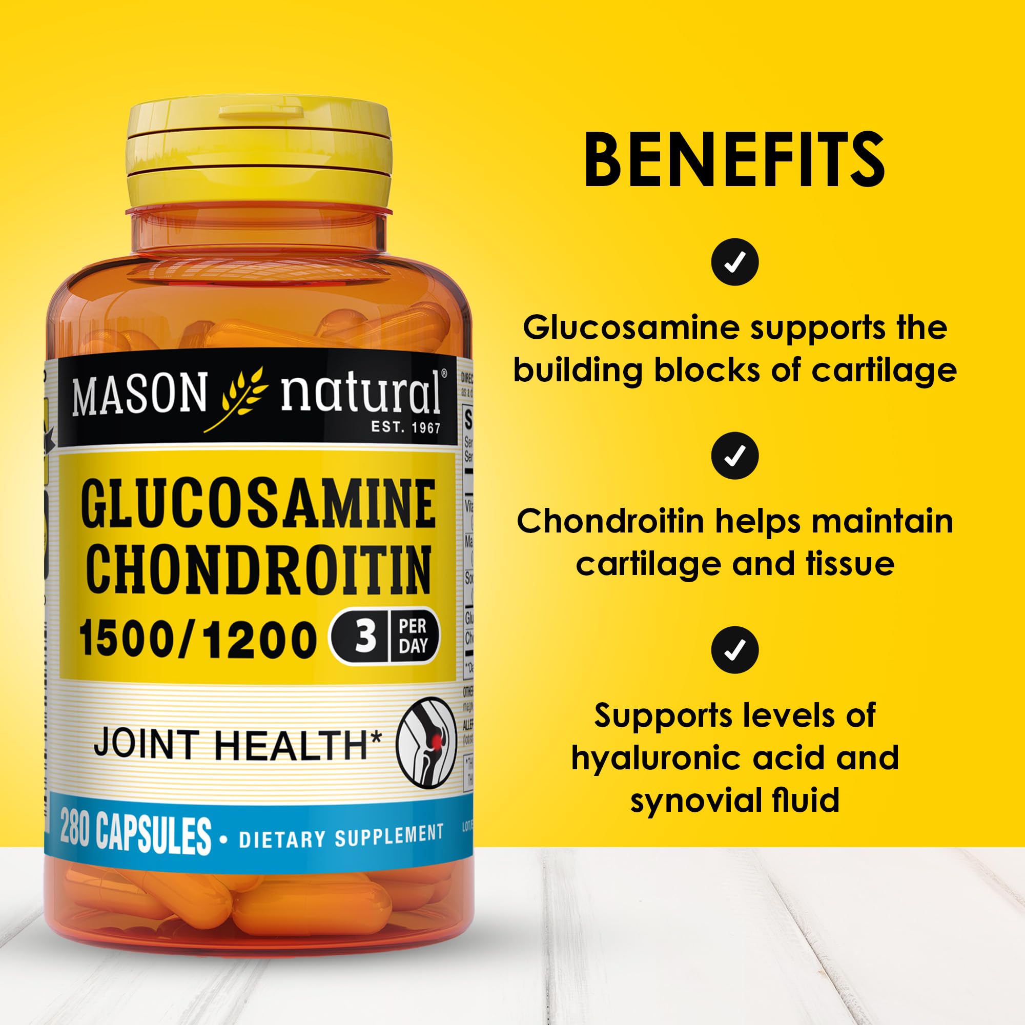 Close-up of Mason Natural capsules for easy-to-swallow daily use