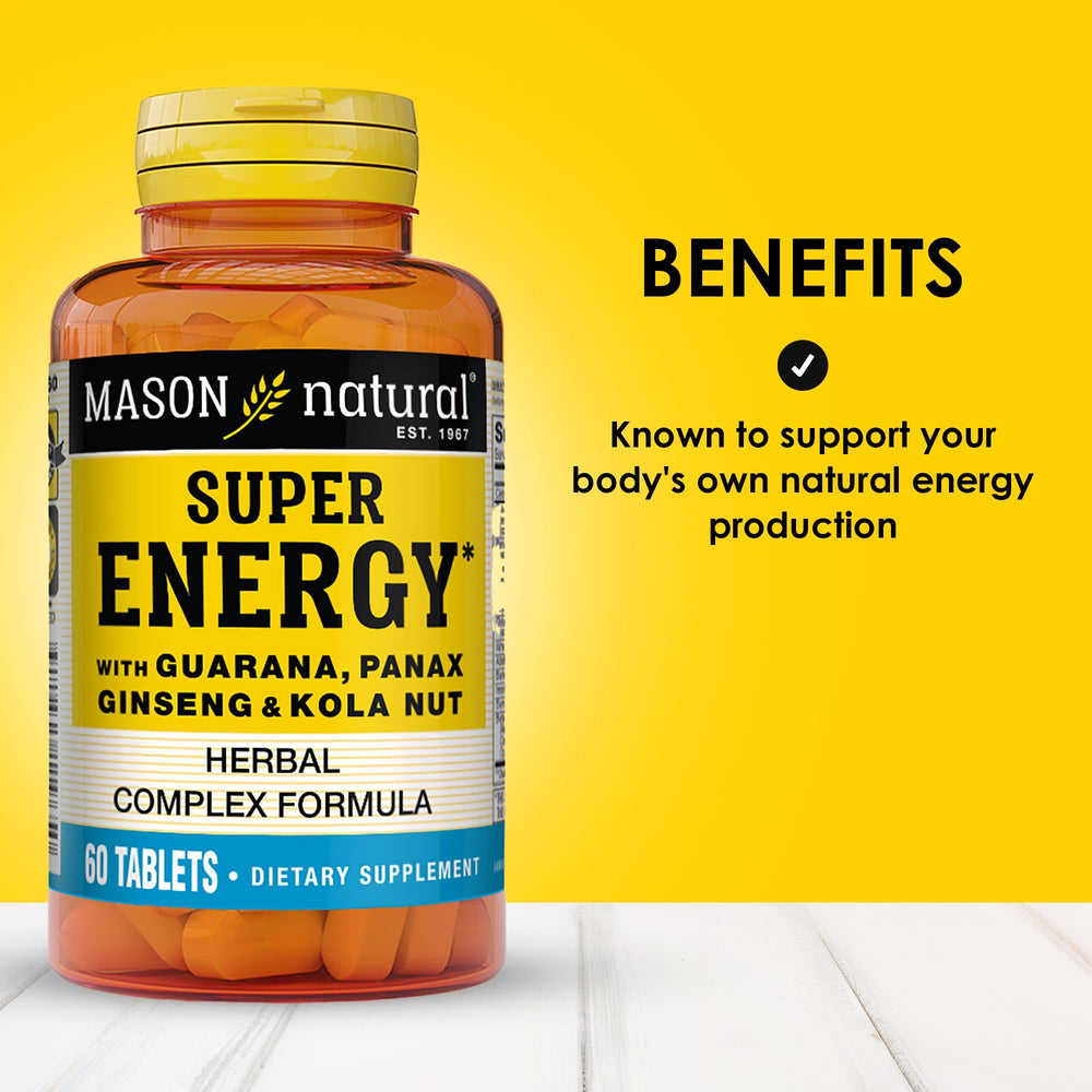 Extracto de guaraná en tableta de Mason Natural para impulso diario