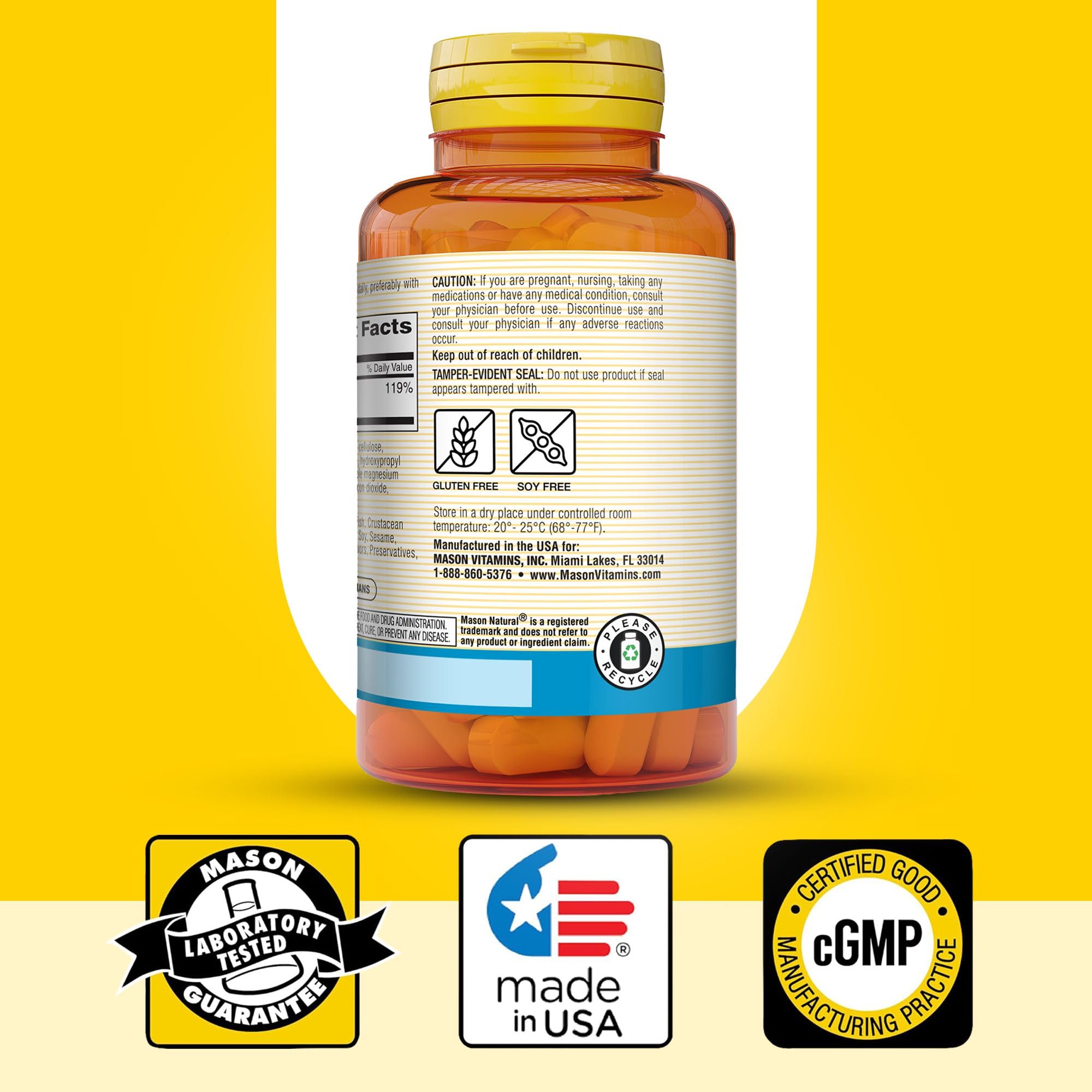 Mason Natural Magnesium bottle ready for adults' daily routine.