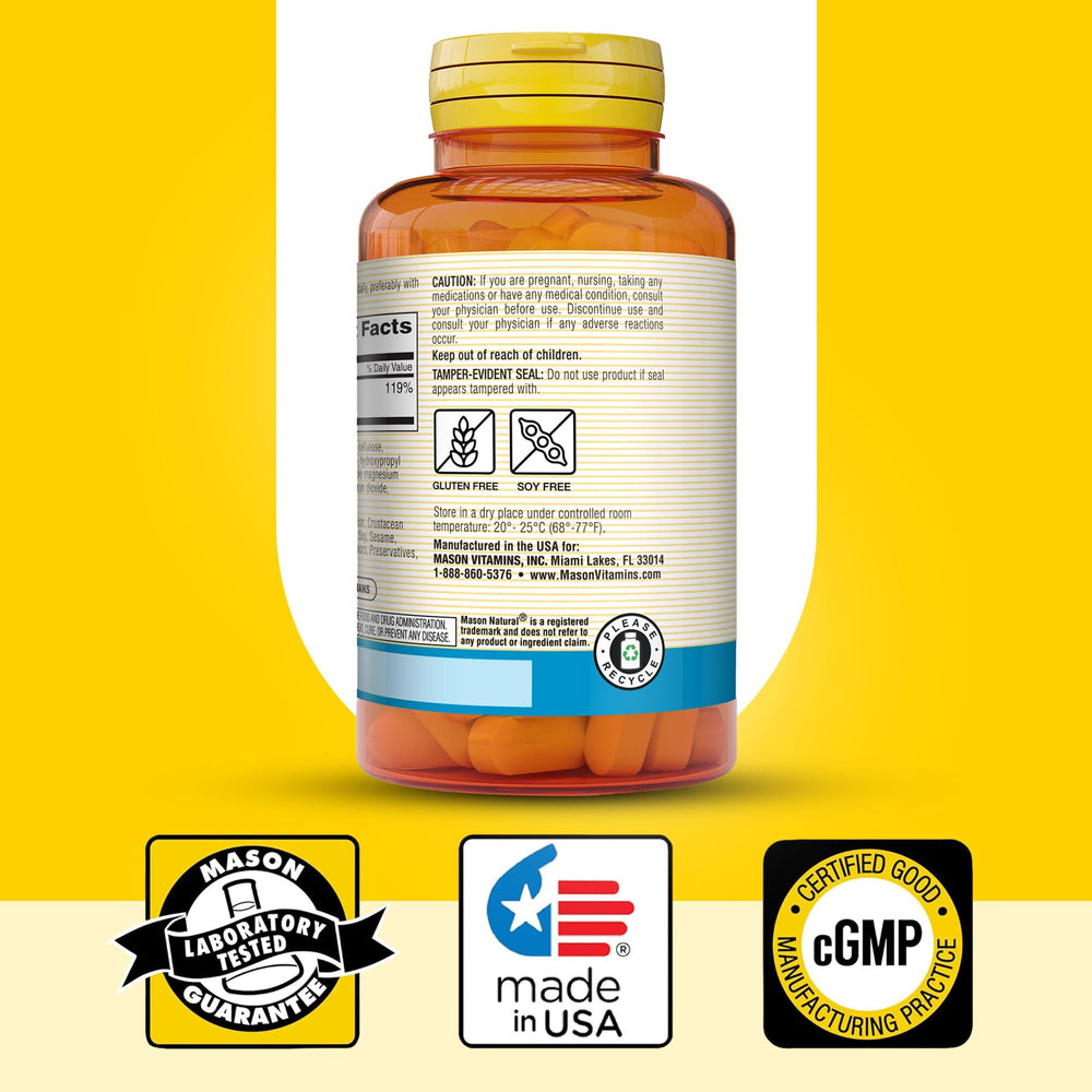 Mason Natural Magnesium bottle ready for adults' daily routine.
