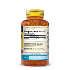 Mason Natural Magnesium Citrate softgels closeup for easy daily intake.