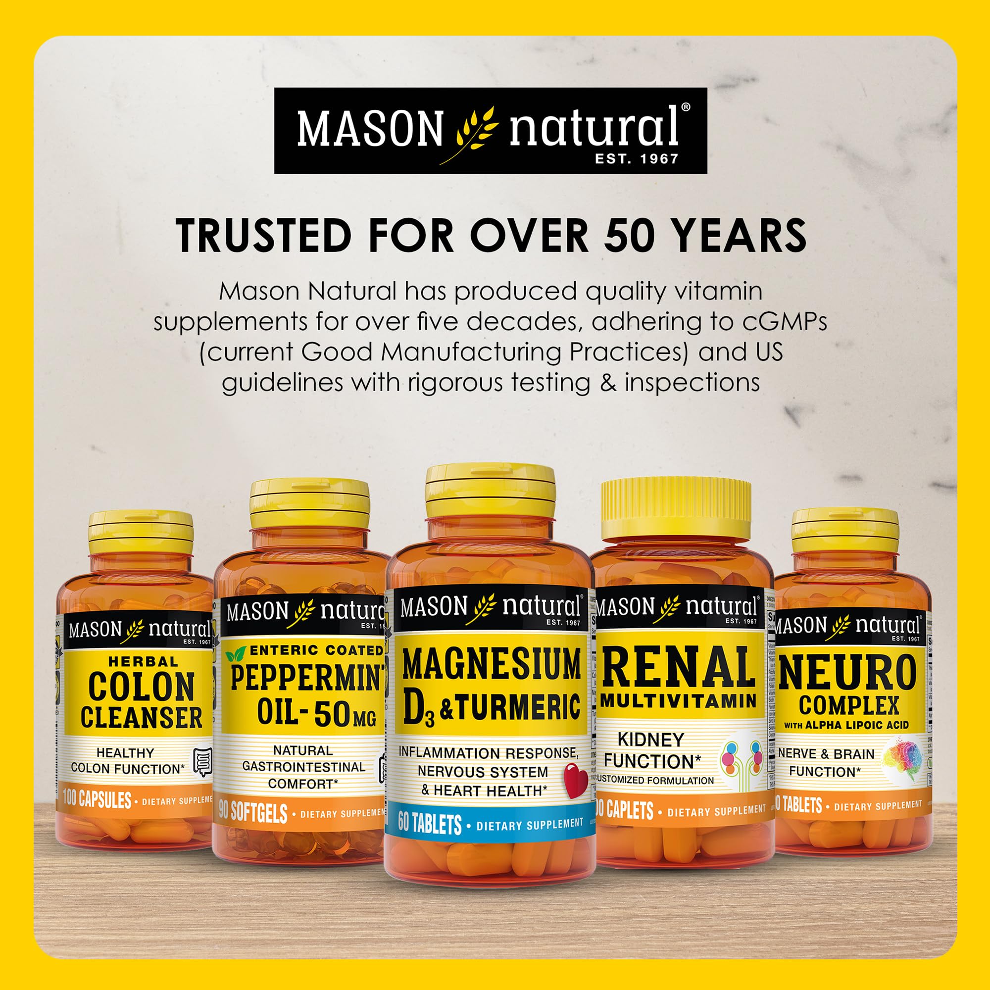 Mason Natural month supply of 100 capsules ready for purchase