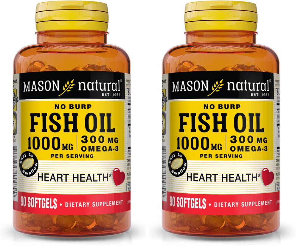 Mason Natural Omega-3 bottle with softgels for potential joint support.