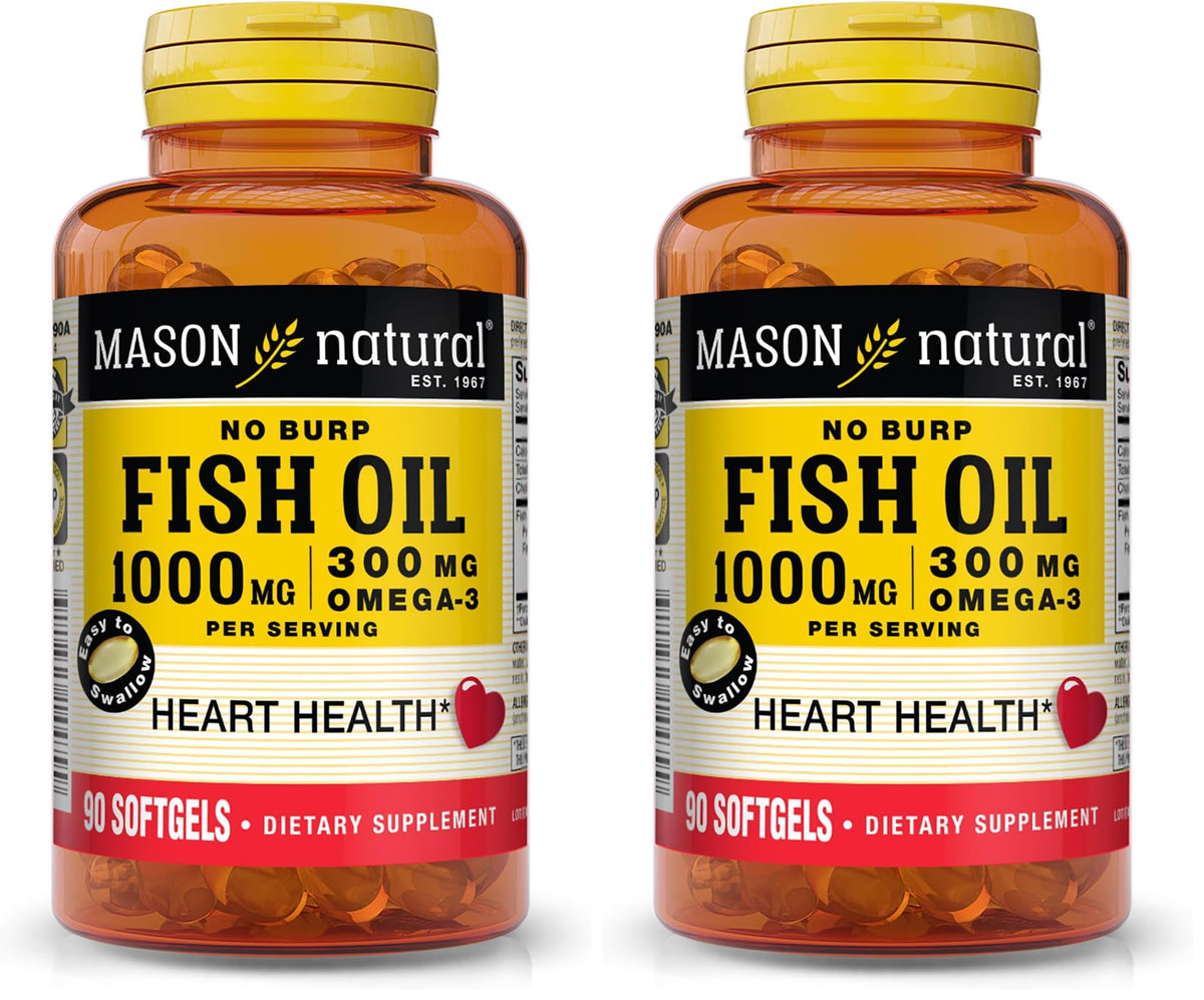 Mason Natural Omega-3 bottle with softgels for potential joint support.