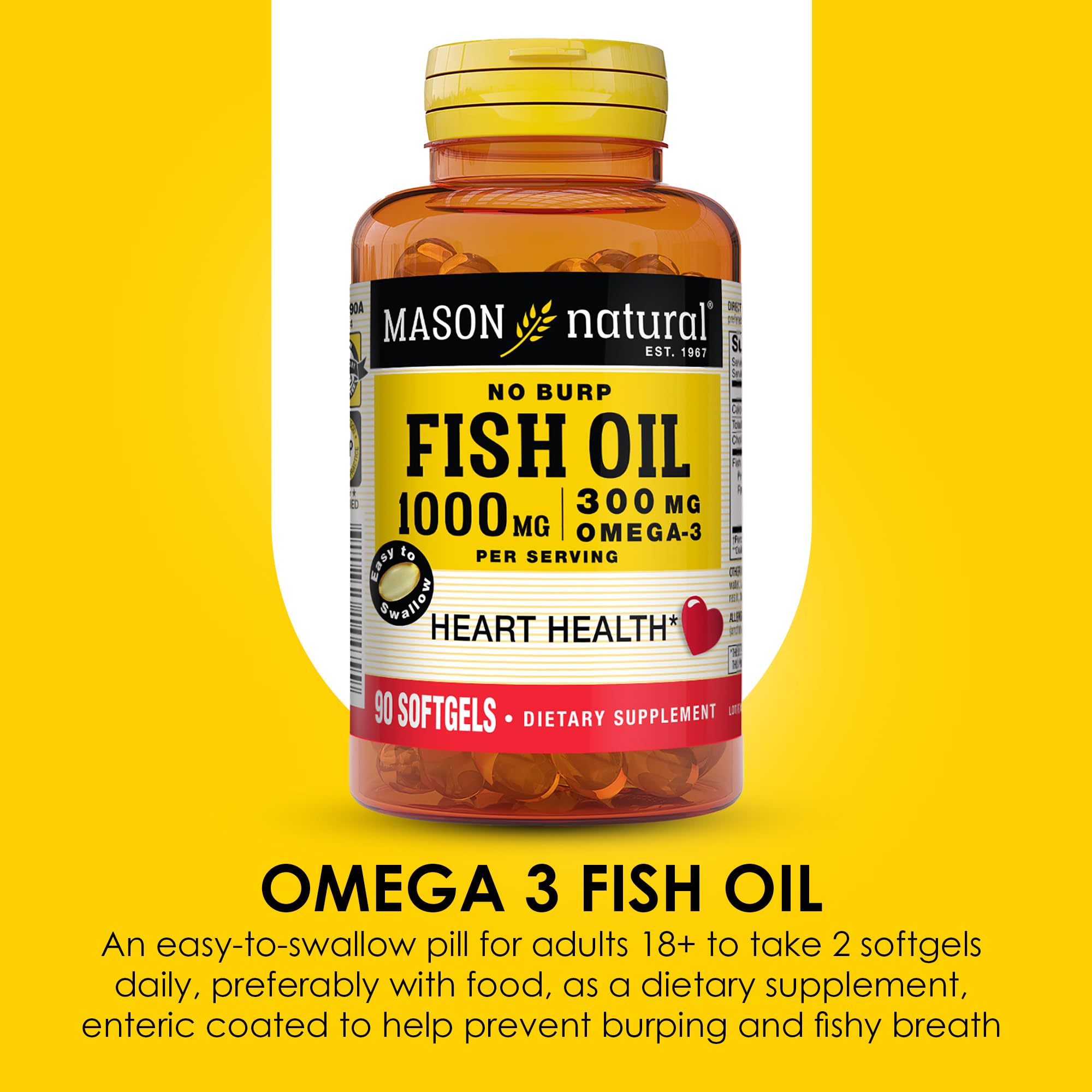 Mason Natural Omega-3 pack of 2 bottles displayed together.