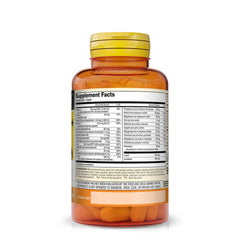 Vitrum 50+ label close-up showing gluten-free and soy-free features