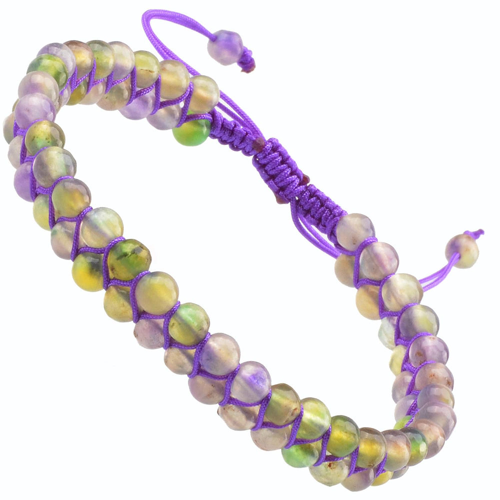 MASSIVE BEADS gradient purple-green jade bracelet close-up for stress relief and calm moments