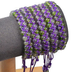 MASSIVE BEADS bracelet on wrist demonstrates the 6.5–10 inch adjustable range for unisex comfort