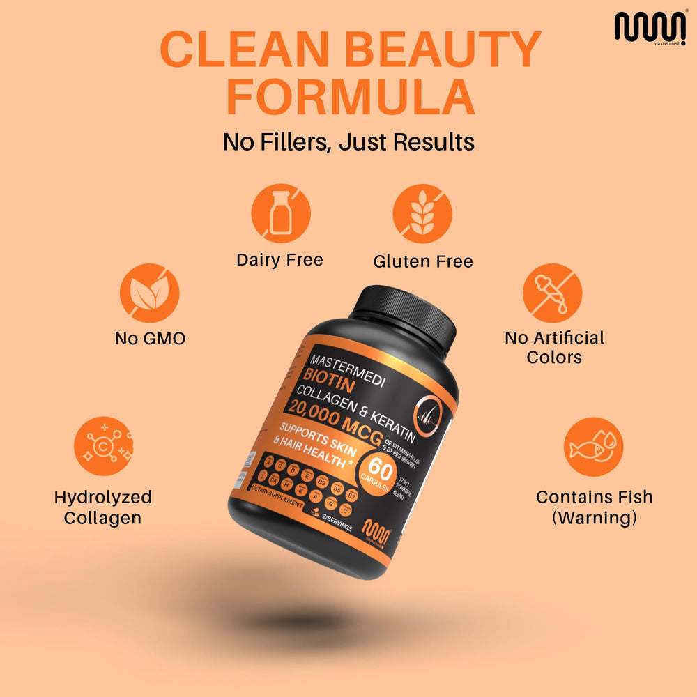 MasterMedi capsules two-month supply highlights easy daily use.