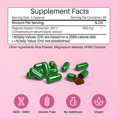MasterMedi Ceylon Cinnamon 20:1 extract capsules highlight high potency for daily vegan supplementation