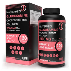 Mastermedi glucosamine chondroitin msm capsules bottle front supports everyday joint mobility