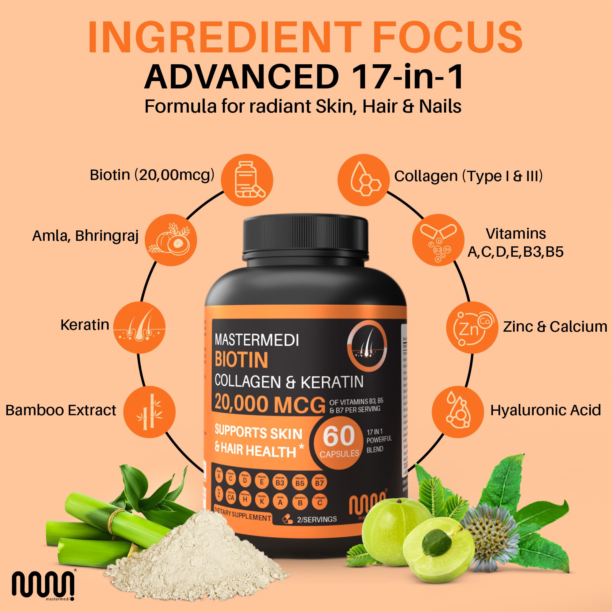 MasterMedi Non-GMO Gluten-Free formula label on bottle.