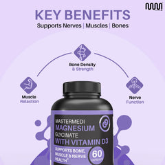 Side-view bottle label highlighting magnesium features for daily support.