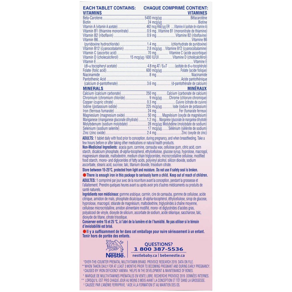 Materna Nestlé Prenatal imagery of immune support features.
