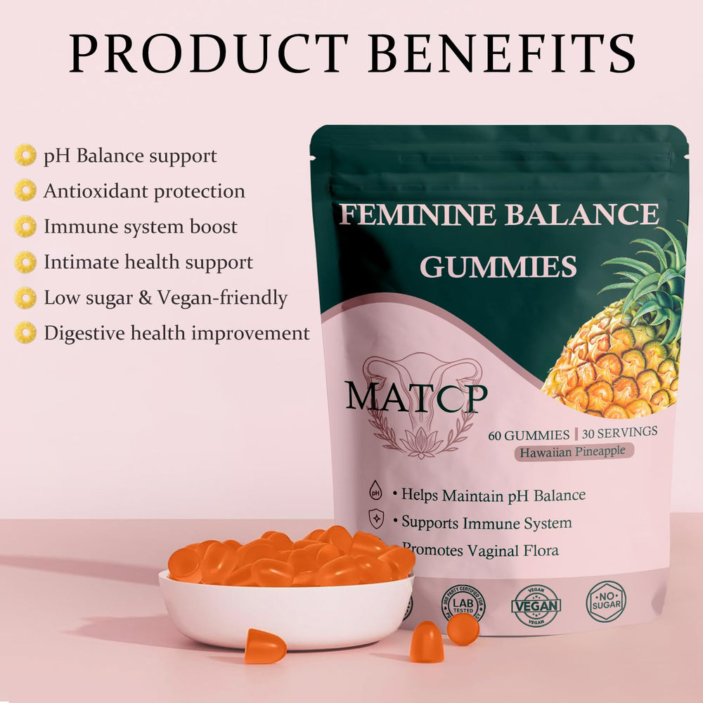 MATOP Balance Gummies pineapple flavor close-up for a tasty daily routine
