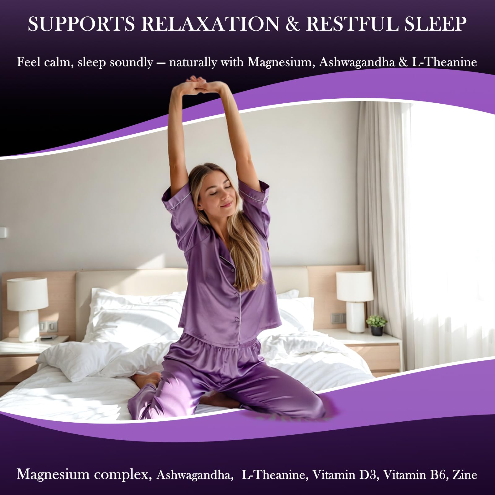 MATOP L-Theanine and Ashwagandha ingredients surface for stress-friendly relaxation.