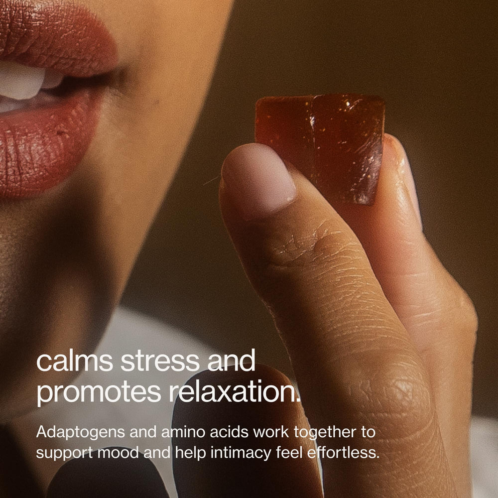 Maude libido gummies serving suggestion illustrating convenient daily intake.