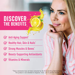 Close-up of MAV Nutrition Collagen Gummies for Women showing texture, skin-friendly snack