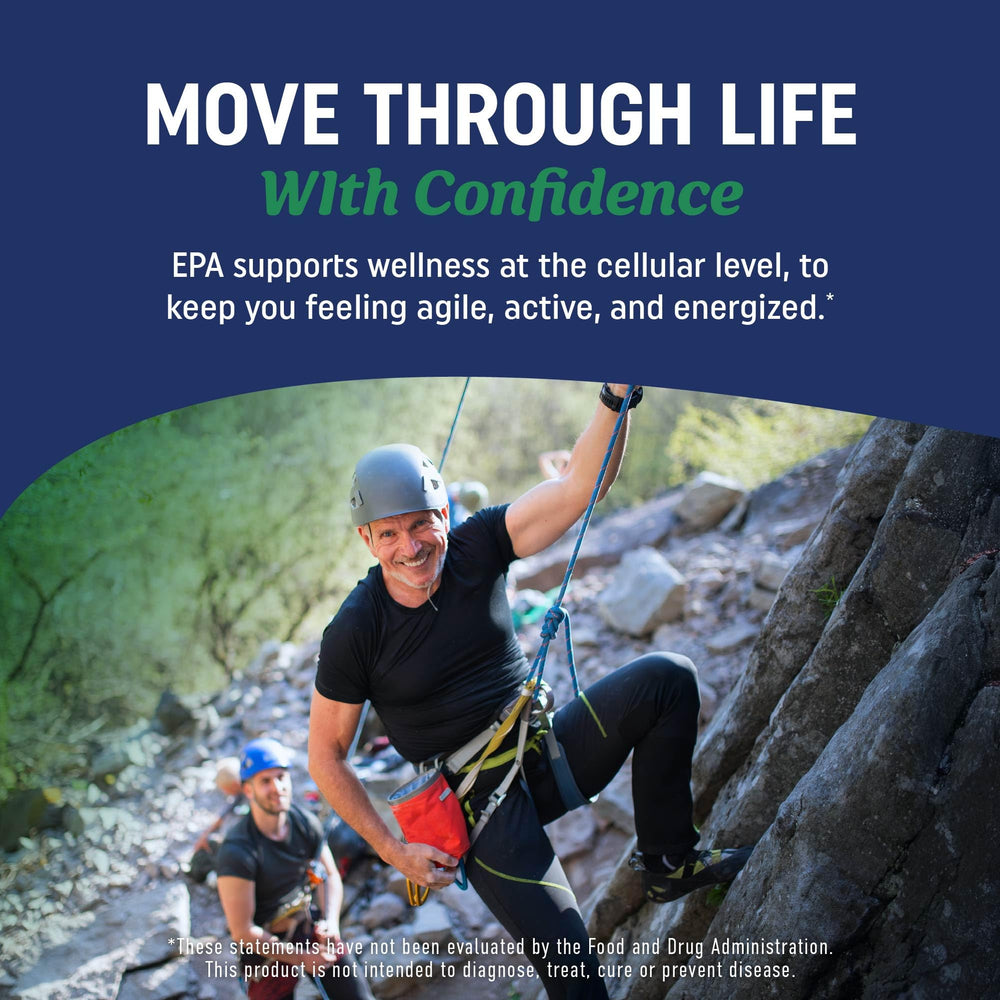 MAV Nutrition EPA Ultra third-party tested seal signals quality.