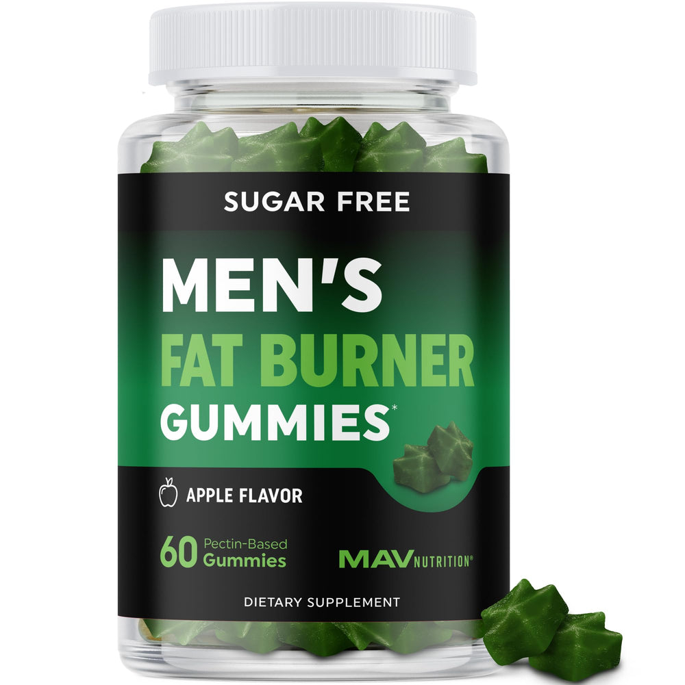 MAV NUTRITION front packaging showing bottle and apple flavor benefit