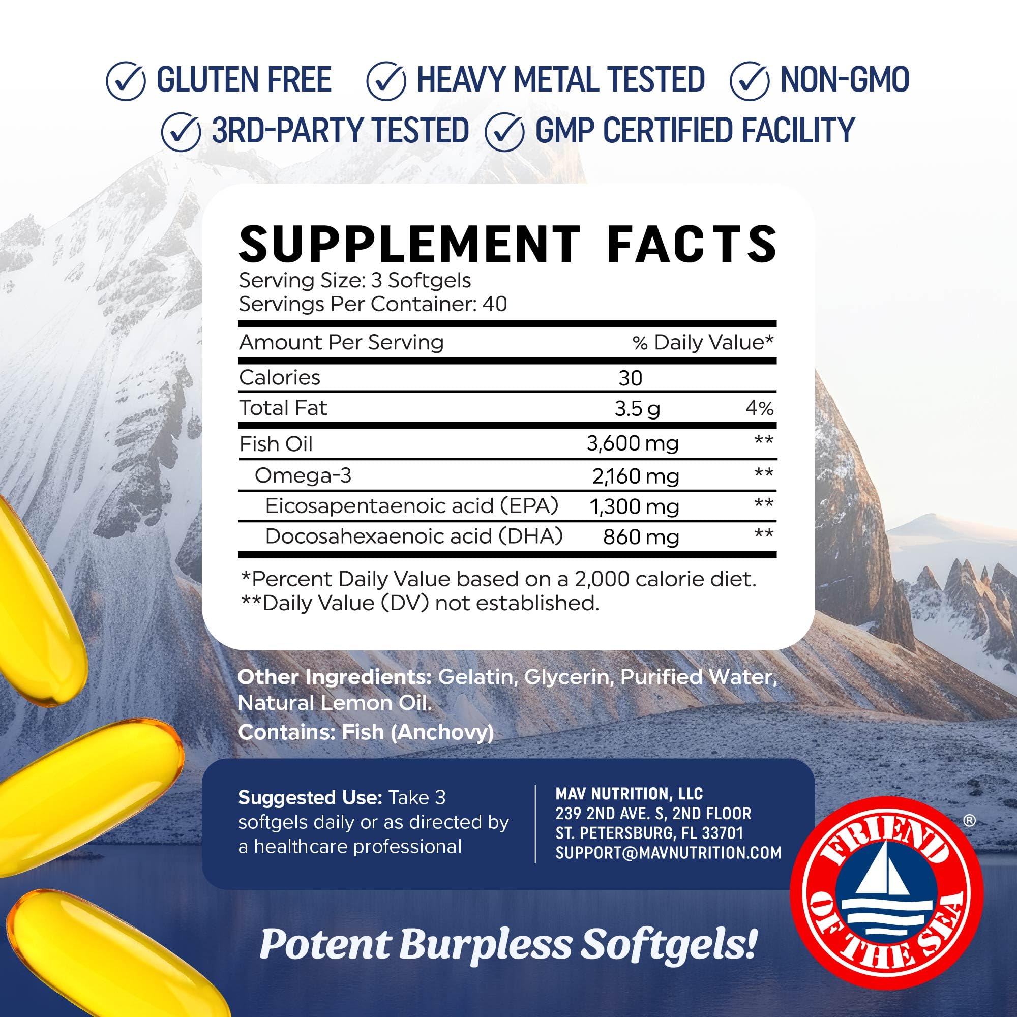 Molecular distillation purification marks ultra-refined omega-3 for clean ingestion.