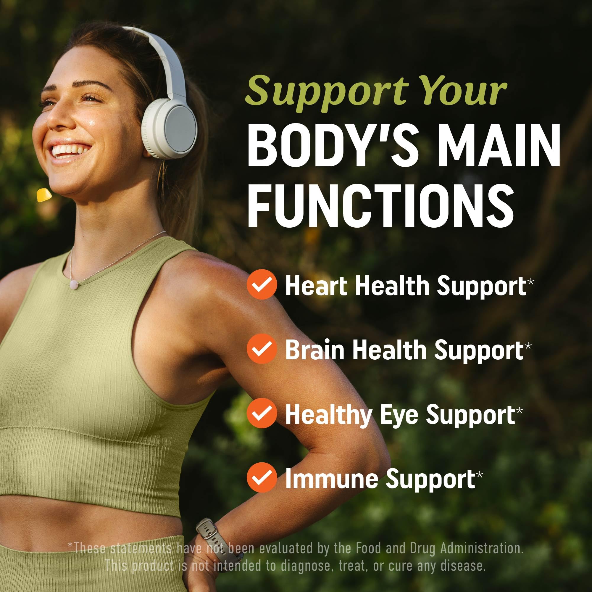 MAV Nutrition Omega 3-6-9 DHA gummies lemon flavor bottle close-up may support daily heart health.