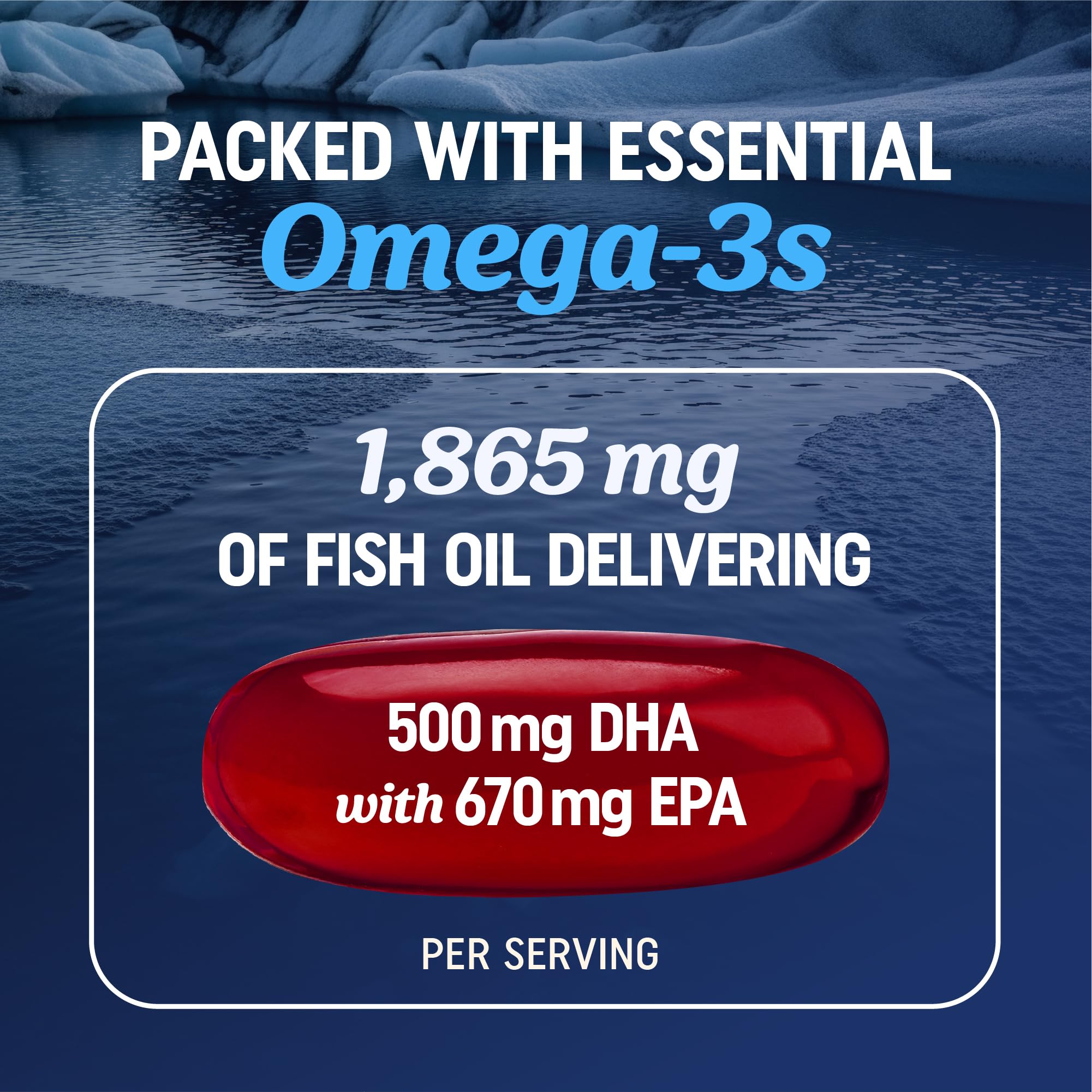 MAV Nutrition Omega3 CoQ10 bottle label showing EPA and DHA content